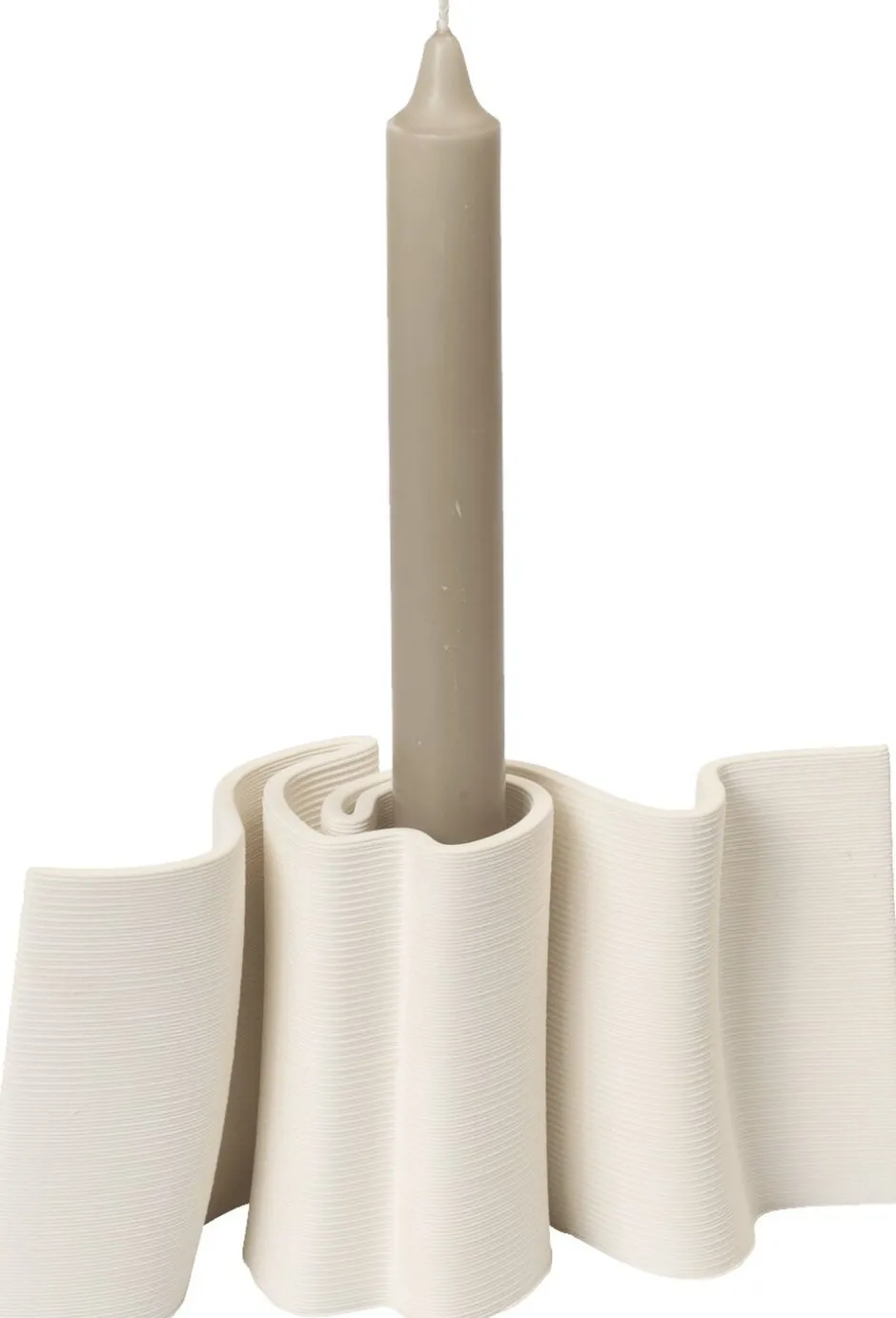 Lys & Lysestager<Ferm Living Dedali Candle Holder - Off-white