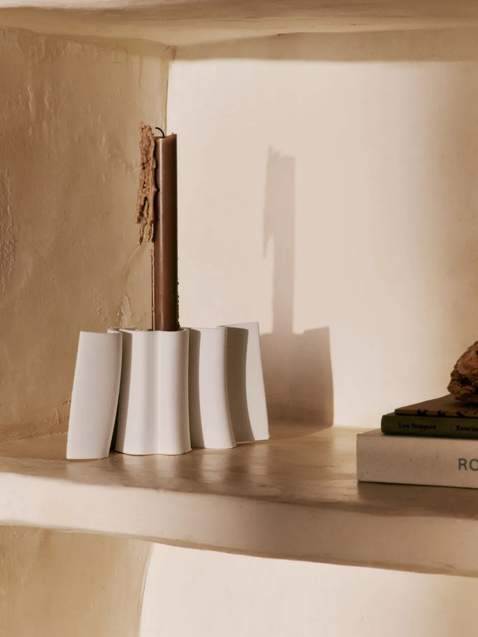 Lys & Lysestager<Ferm Living Dedali Candle Holder - Off-white