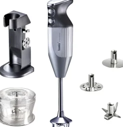 Køkkenmaskiner<Bamix Deluxe Stavblender, 200 Watt Silver grey