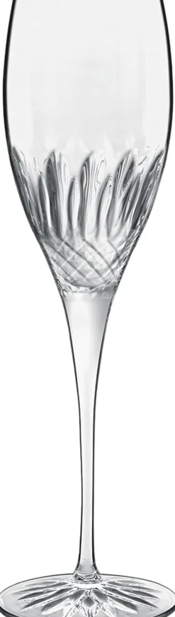Glas<Luigi Bormioli Diamante 4 stk. champagneglas klar 22 cl Ø7cm H23,