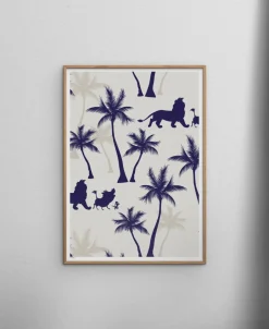 Plakater & Rammer<Poster & Frame Disney Ð The Lion King Blue Palms Flerfarvet