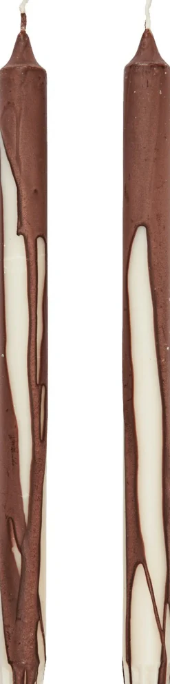 Lys & Lysestager<Ferm Living Dryp Candles - Set of 2 - Dark Chocolate