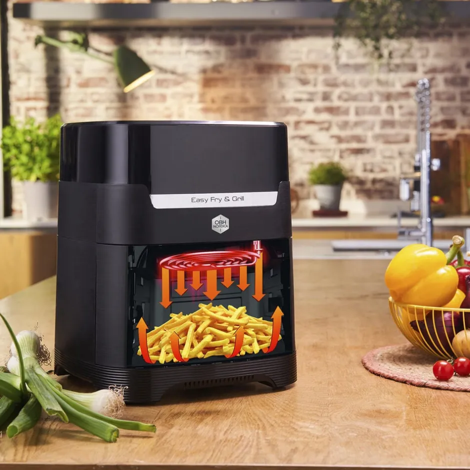 Køkkenmaskiner<OBH Nordica Easy Fry & Grill Precision 2in1 Black Digital