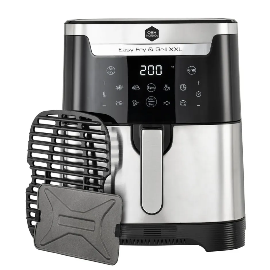 Køkkenmaskiner<OBH Nordica Easy Fry & Grill XXL 2in1 Silver