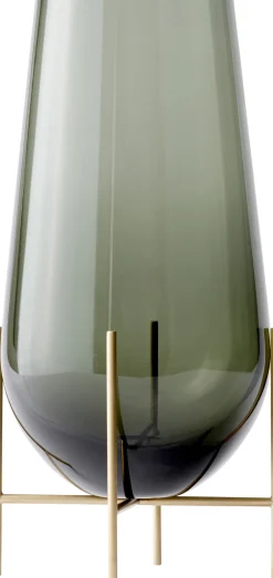 Vaser & Urtepotteskjulere<Audo Copenhagen Echasse Vase, L, Smoke/Brushed Bras
