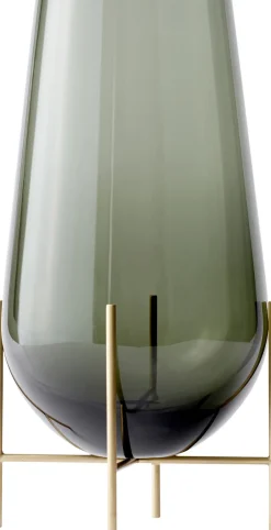 Vaser & Urtepotteskjulere<Audo Copenhagen Echasse Vase, M, Smoke/Brushed Bras