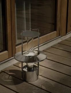 Trådløse Lamper<Stelton EM portable LED skibslampe H 43 cm steel