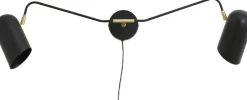 Væglamper<Nordal ERIS wall lamp, 2 arms - black