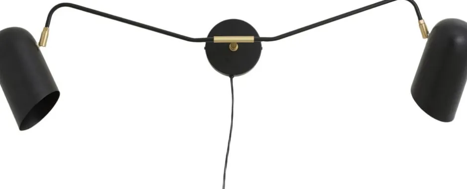 Væglamper<Nordal ERIS wall lamp, 2 arms - black