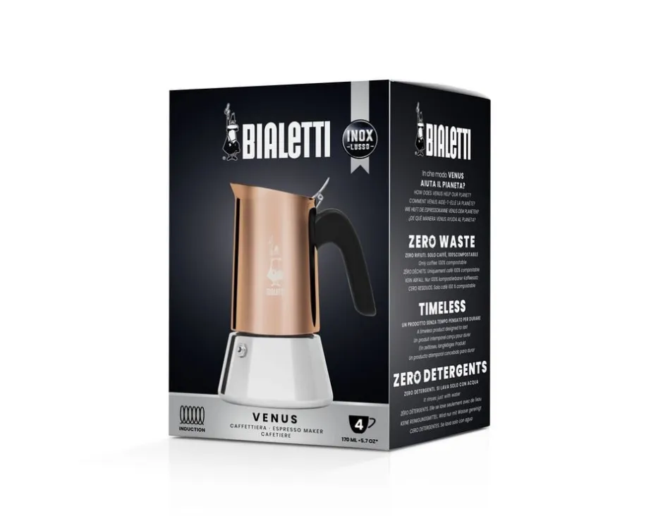 Kaffe & Te<Bialetti Espressokande Venus, 4 kop Kobber