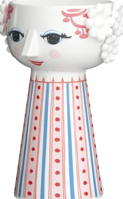 Lys & Lysestager<Bjørn Wiinblad Eva Lysestage H14 cm støvet rød