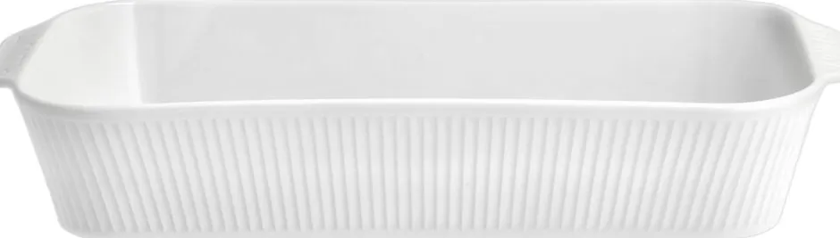 Skåle & Fade<Pillivuyt Fad dybt Plissé 35 x 19 x 6 cm Hvid
