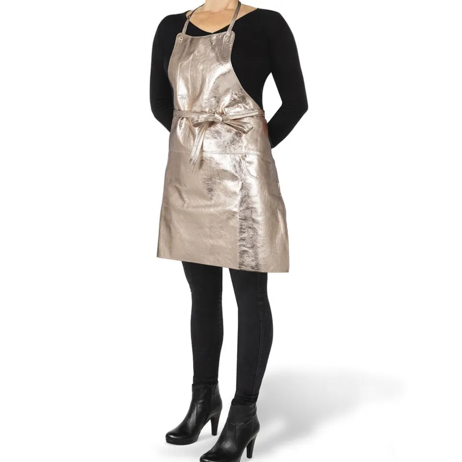 Tekstiler Til Køkkenet<DutchDeluxes Five Pockets Apron, Slim Fit, Full Grain Leather Pearly Rose
