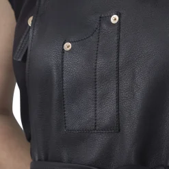 Tekstiler Til Køkkenet<DutchDeluxes Five Pockets Apron, Slim Fit, Full Grain Leather Black