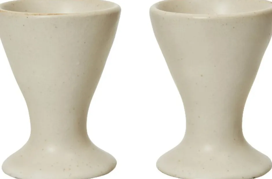 Tilbehør Til Bordet<Ferm Living Flow Egg Cups - Set of 2 - Off-white Speckle
