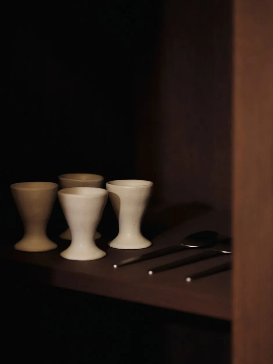 Tilbehør Til Bordet<Ferm Living Flow Egg Cups - Set of 2 - Off-white Speckle