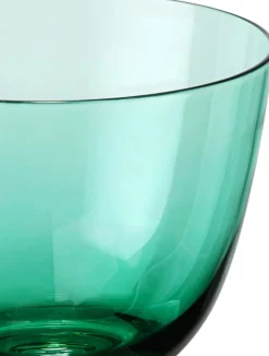 Glas<Holmegaard Flow Vandglas 35 cl emerald green