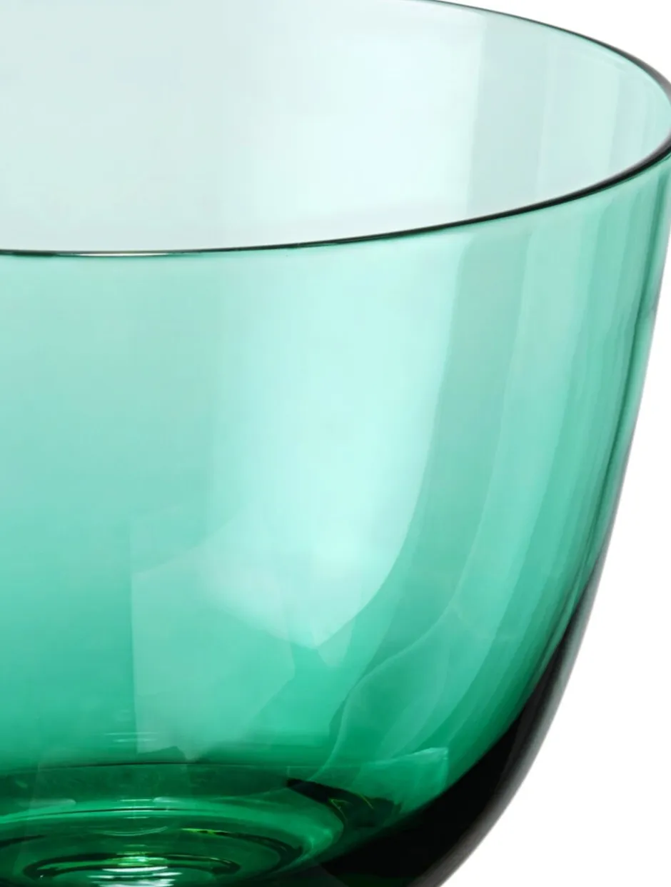 Glas<Holmegaard Flow Vandglas 35 cl emerald green