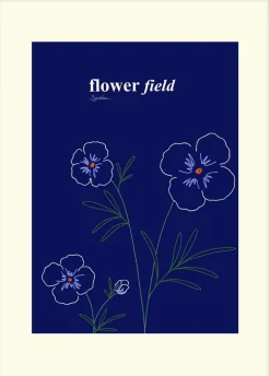 Plakater & Rammer<Poster & Frame Flower Field 02 Blå