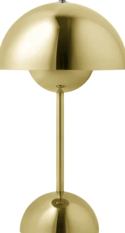 Bordlamper|Trådløse Lamper<&Tradition Flowerpot Portable Lamp VP9, Magnetic Charger Brass-plated