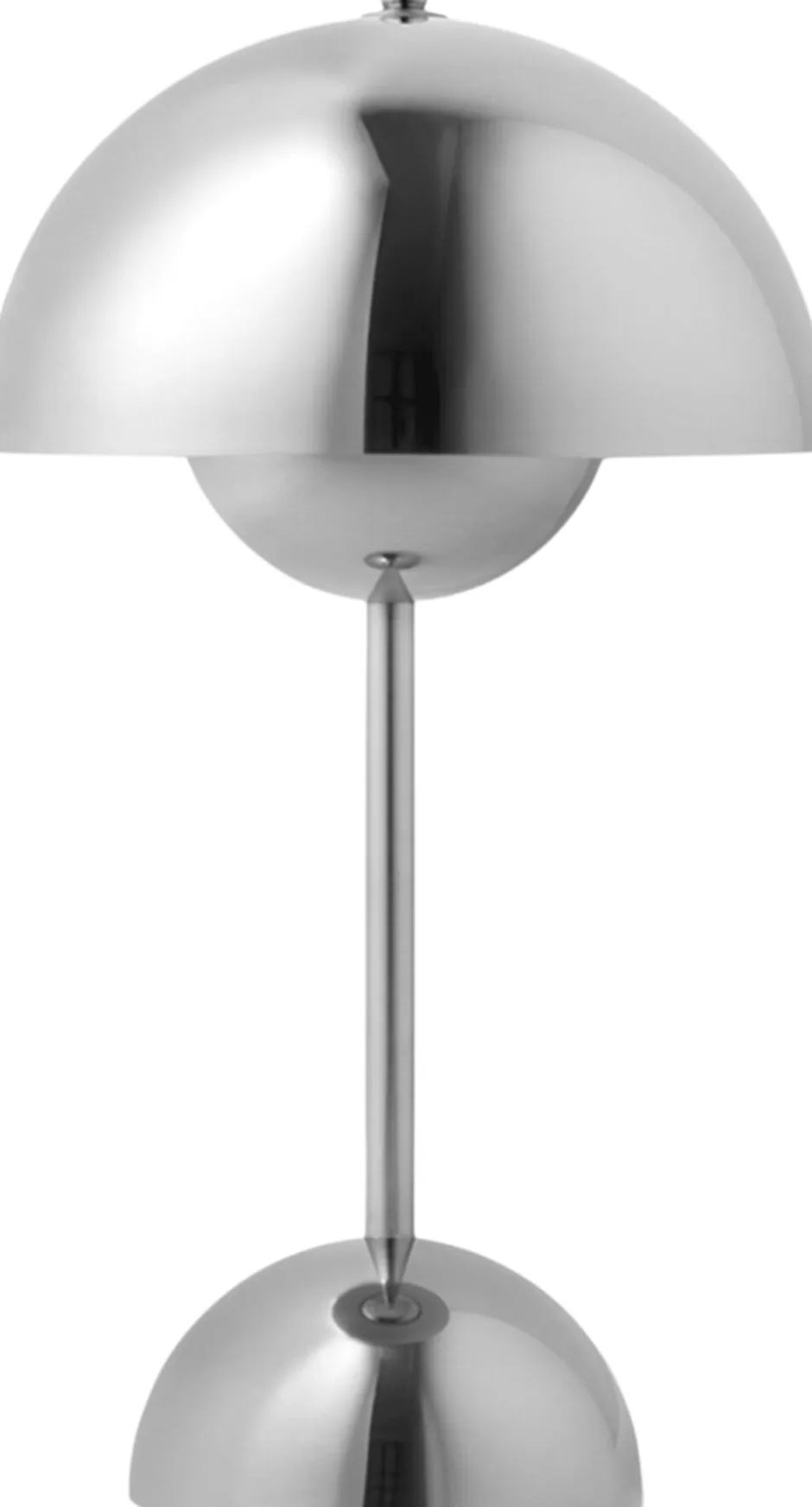 Bordlamper|Trådløse Lamper<&Tradition Flowerpot Portable Lamp VP9, Magnetic Charger Chrome-plated