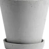 Vaser & Urtepotteskjulere<Hay Flowerpot with Saucer-X-Large-Grey