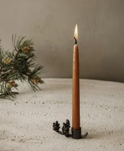 Lys & Lysestager<Ferm Living Forest Candle Holder - Black Brass
