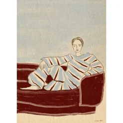 Plakater & Rammer<Poster & Frame Form Faktory - Sofa Burgundy Flerfarvet