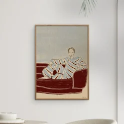 Plakater & Rammer<Poster & Frame Form Faktory - Sofa Burgundy Flerfarvet