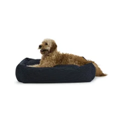 Puder|Til Boligens Kæledyr<Fossflakes Hundeseng Blue pinstripe