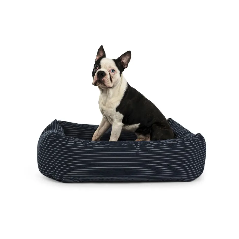 Puder|Til Boligens Kæledyr<Fossflakes Hundeseng Blue pinstripe