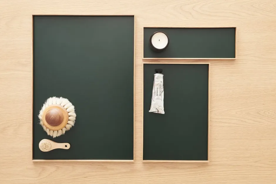 Tilbehør Til Bordet<GEJST Frame tray large oak/green