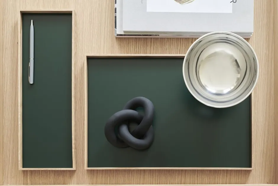 Tilbehør Til Bordet<GEJST Frame tray small oak/green