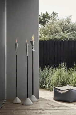 Trådløse Lamper<Blomus Garden Torch with wooden pole -ORCHOS- matt