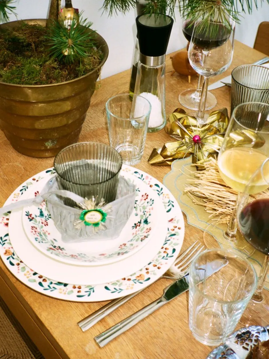 Julestel<Rosendahl GC Cottage Skål Ø19 cm hvid m. deko