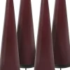 Elektriske Julelys<Uyuni Giftbox w. spike, remote, LED cone candle, Wine red, Smooth,