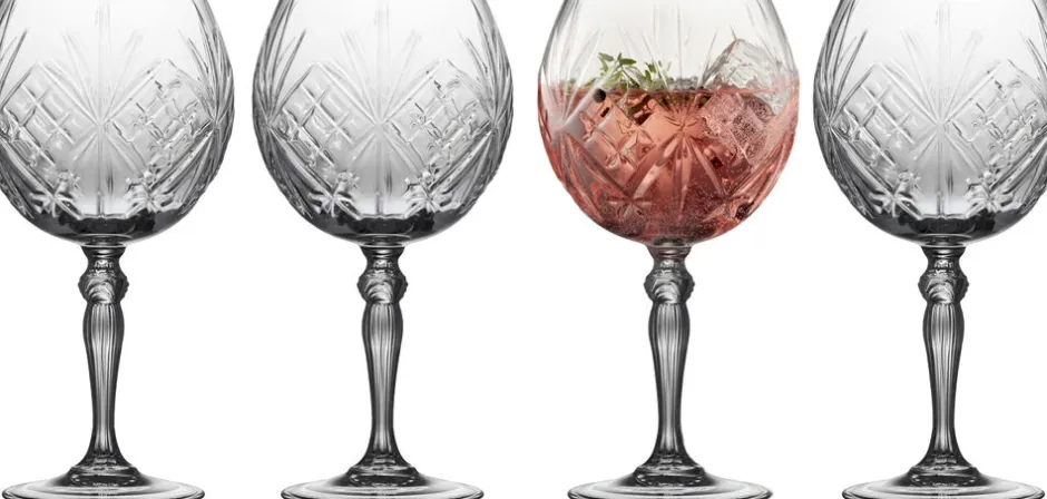 Glas<Lyngby Glas Gin & tonic-glas Melodia 65 cl 4 stk.
