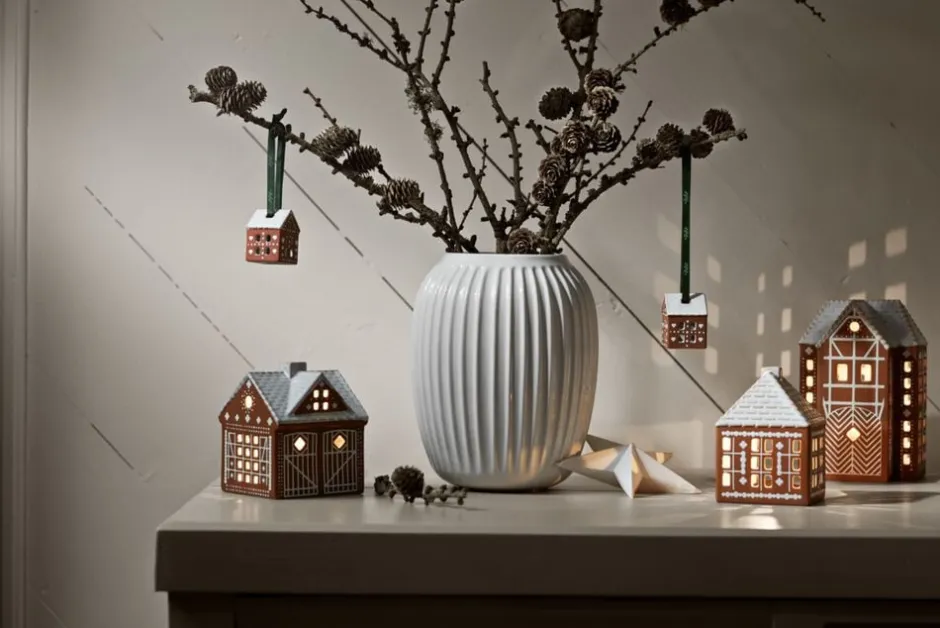 Juletræspynt<Kähler Gingerbread Juleophæng H5 brun 2 stk.