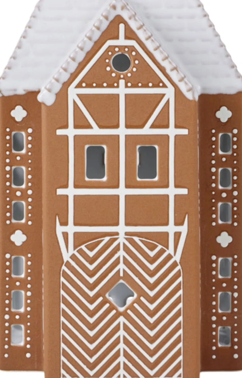 Julepynt<Kähler Gingerbread Lyshus stor brun