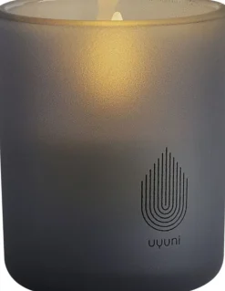 Lys & Lysestager<Uyuni Glass Candle, Grey, 2-pack, 6x7 cm