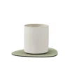 Tekstiler Til Borddækning<LIND DNA GLASS MAT CURVE 11X13CM NUPO olive green