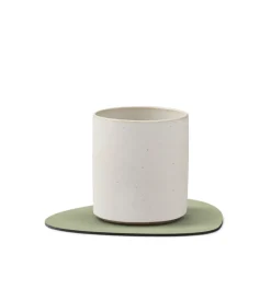 Tekstiler Til Borddækning<LIND DNA GLASS MAT CURVE 11X13CM NUPO olive green