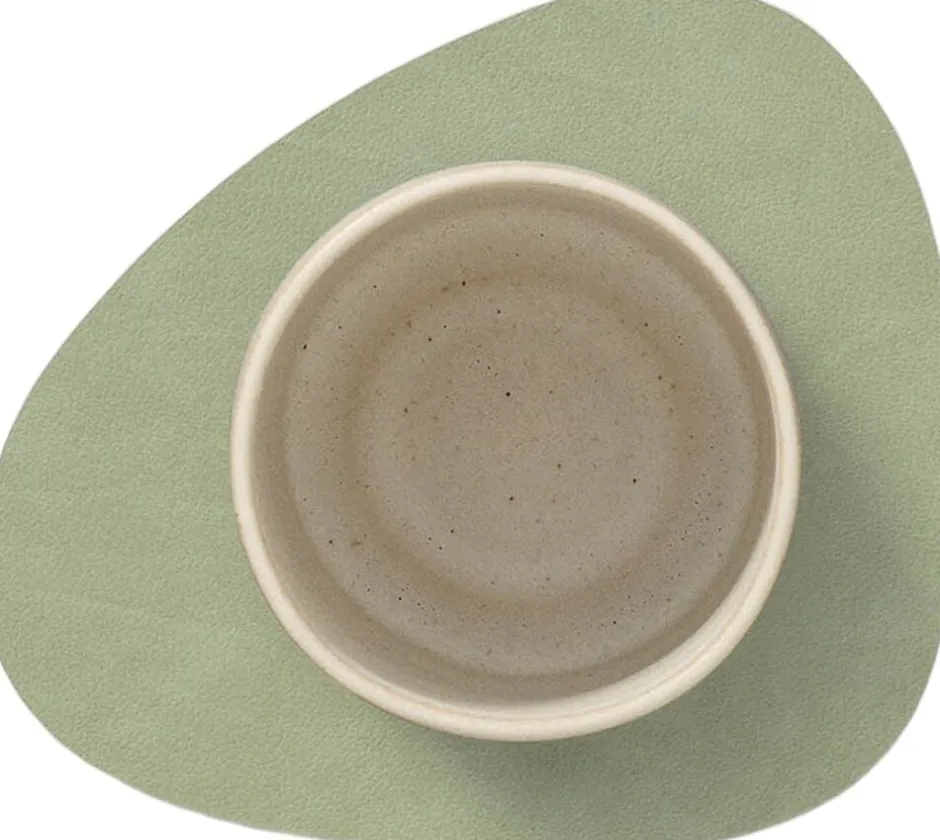 Tekstiler Til Borddækning<LIND DNA GLASS MAT CURVE 11X13CM NUPO olive green