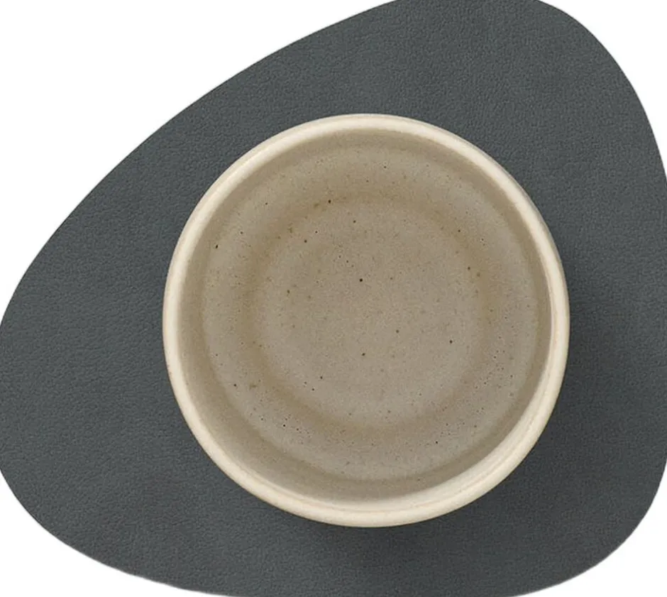 Tekstiler Til Borddækning<LIND DNA GLASS MAT CURVE (11x13cm) NUPO anthracite