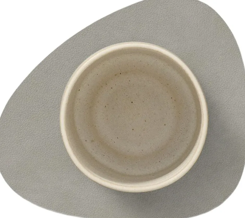 Tekstiler Til Borddækning<LIND DNA GLASS MAT CURVE (11x13cm) NUPO light grey