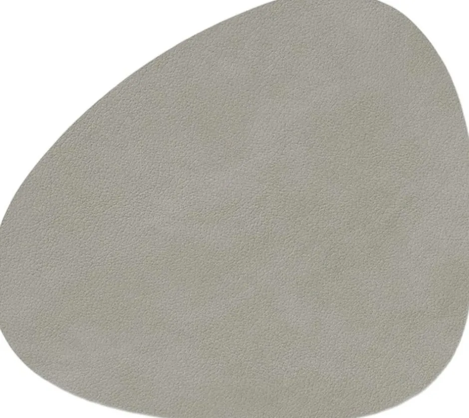Tekstiler Til Borddækning<LIND DNA GLASS MAT CURVE (11x13cm) NUPO light grey