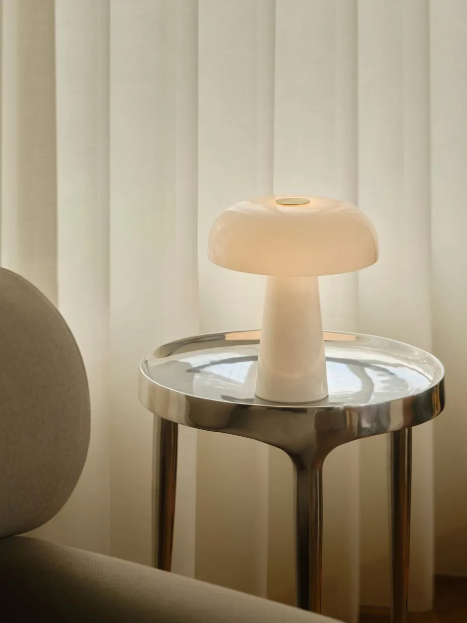 Bordlamper<DFTP GLOSSY MINI TABLE E14 G45 WHITE
