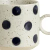 Kopper & Krus<Nordal GRAINY dot cup w. handle, sand/dark blue