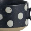 Kopper & Krus<Nordal GRAINY tea cup w. handle, dark blue/sand
