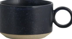 Kopper & Krus<Nordal GRAINY tea cup w. handle, dark blue